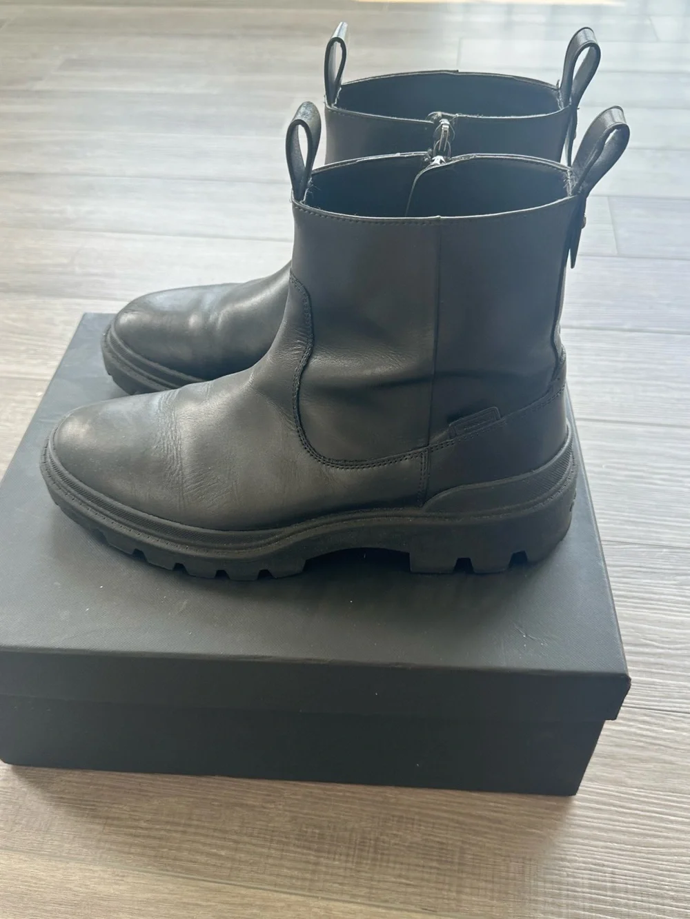 COACH Men's Black Leather CAIDEN BOOT